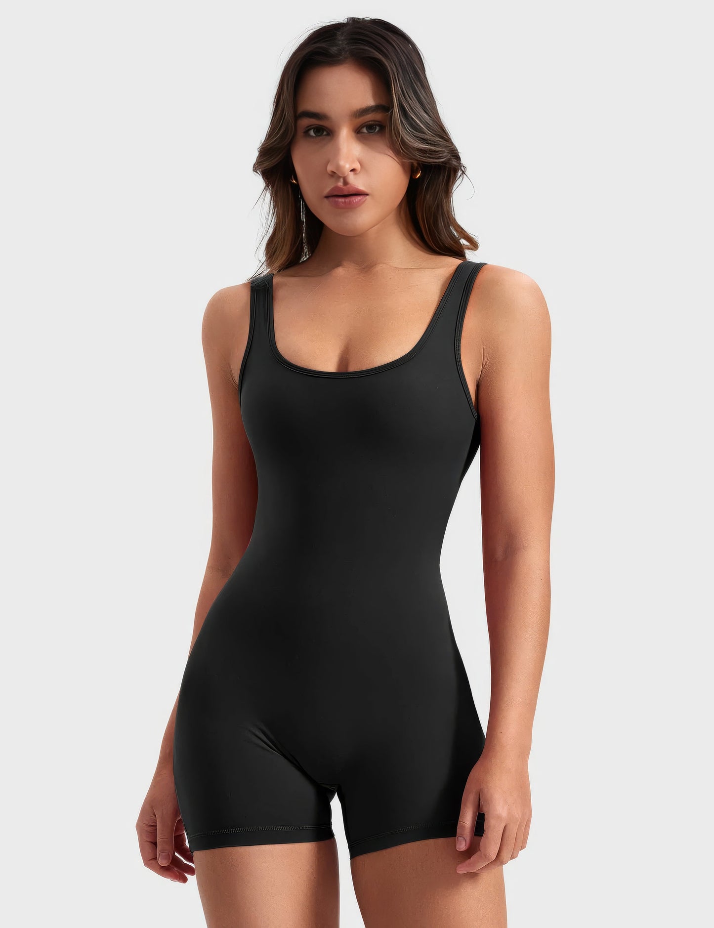 Dewi | V-rug Jumpsuit Korte Mouw