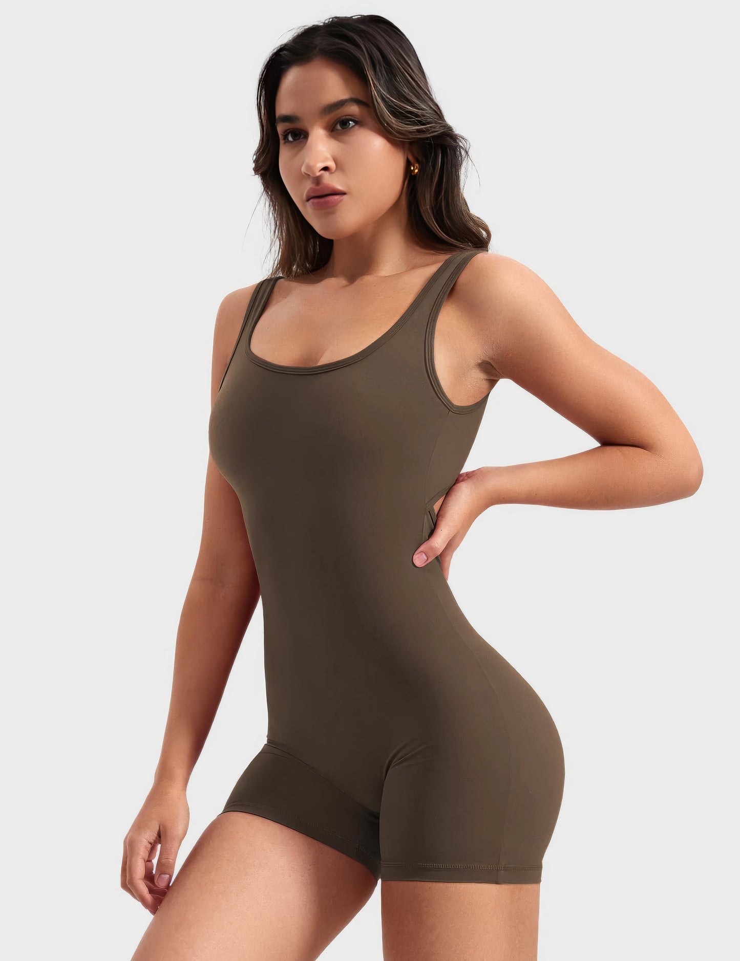 Dewi | V-rug Jumpsuit Korte Mouw