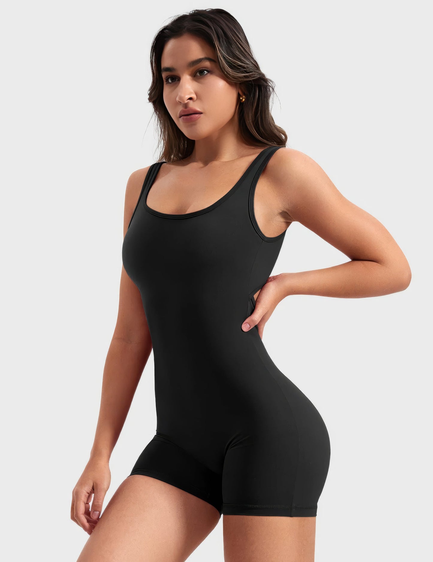 Dewi | V-rug Jumpsuit Korte Mouw