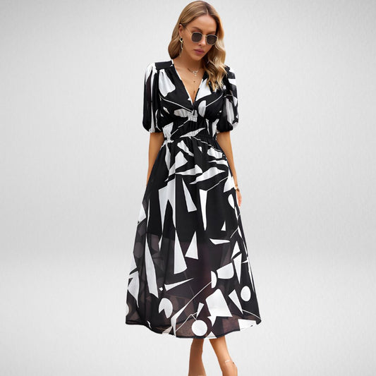 Meredith Vintage Elegance Jurk | Voel je als een Hollywoodster!